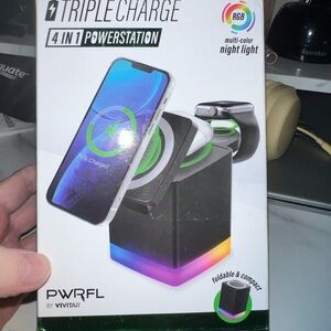 PWRFL 4-in-1 Power Station with RGB Night Light - Black